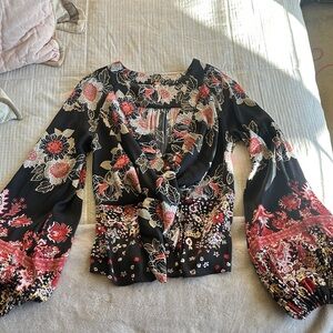 Free People Multicolor Floral Blouse